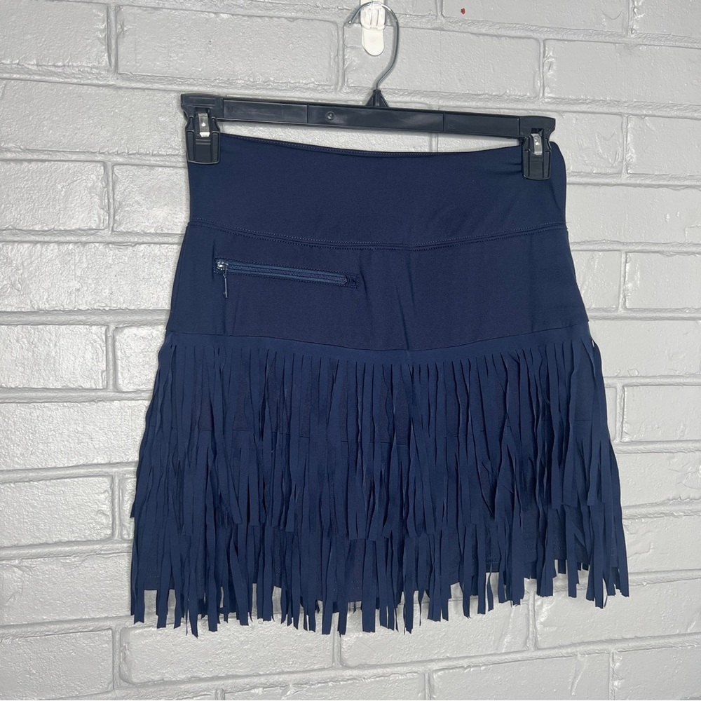 GGBLUE Womens Fringe 15 inch Skort - NAVY - Size XS